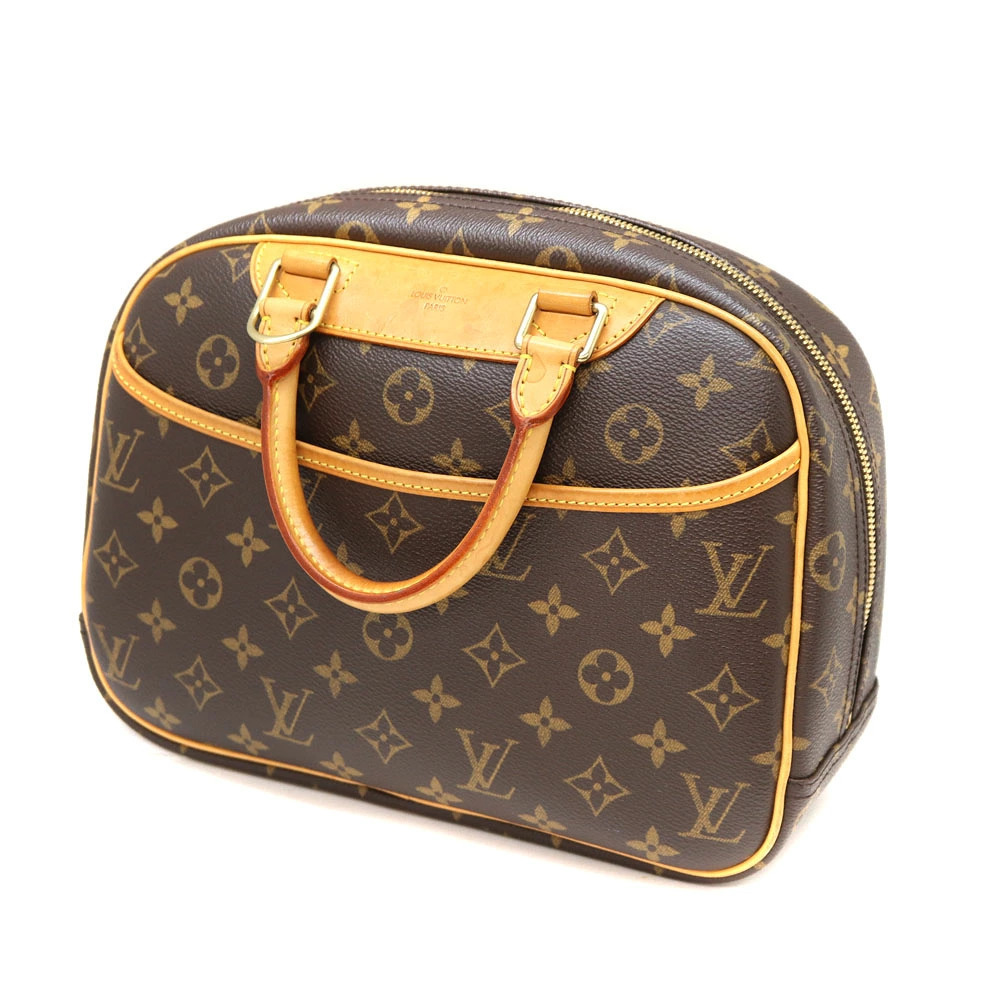 LOUIS VUITTON Trouville Handbag Monogram Canvas Brown